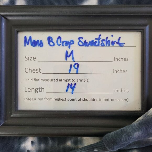 Mono B Cropped Sweatshirt Tie Dye Raw Hem Long Sleeve Crew Neck Womens Medium - Picture 5 of 12